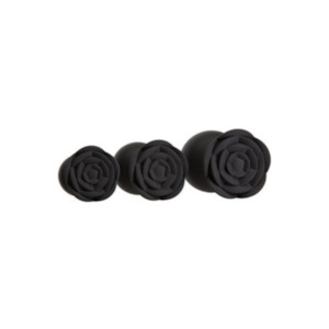 Roses Til’ Dawn – Silicone Anal Plug Kit – Starter Kit - Black