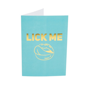 Couples: Naughty Notes Greeting Card - Lick Me