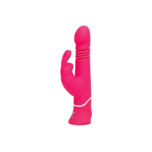 Happy Rabbit: Happy Rabbit Thrusting Realistic Rechargeable Rabbit Vibrator Pink