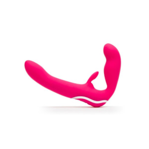 Happy Rabbit: Happy Rabbit Rechargeable Vibrating Strapless Strap On Pink