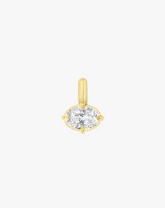 Boussole Pendant in Yellow Gold - Oval Diamond