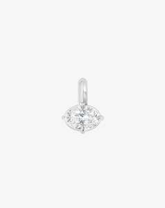 Boussole Pendant in White Gold - Oval Diamond