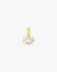 Boussole Pendant in Yellow Gold - Emerald Diamond