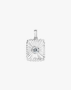 Necklaces: Boussole Medallion in White Gold