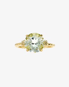 Mint Quartz Knots Ring Yellow Gold