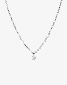 Classic Fine Diamond Necklace in White Gold