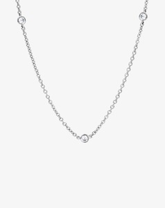 Classic Fine Diamond Layering Chain in White Gold