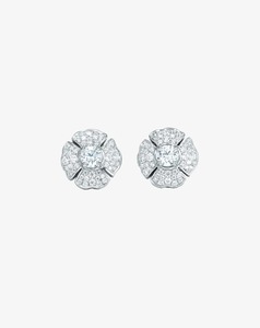 Romeo Flower: Romeo Flower Grand Pavé Earrings White Gold