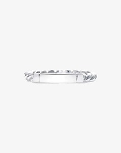 Knots Engraving Band White Gold
