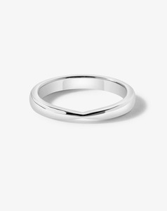 Curved Wedding Bands: Bow tie Half Round Band