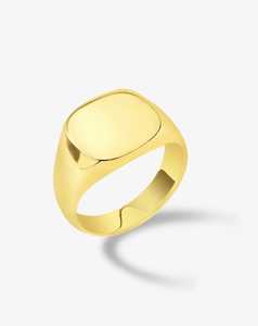 Mens Wedding Bands: Cushion Signet Ring