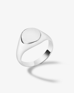 Mens Wedding Bands: Classic Oval Signet Ring