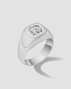 Mens Wedding Bands: Classic Asscher Signet