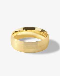 Mens Wedding Bands: Brushed Half Round Band