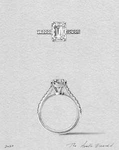 Diamond Engagement Bands: Apollo Emerald