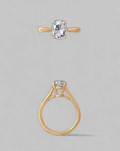 Solitaire Rings: The Indus Cushion Setting