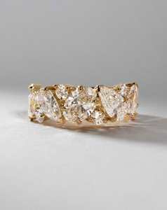 Wide Cluster Diamond Ring