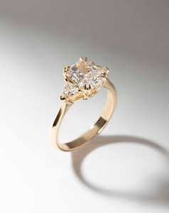 Radiant Diamond with Trillion Side Diamonds