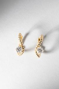 Bespoke Collection: Asymmetric Knots Earrings with Round Brilliant Diamonds