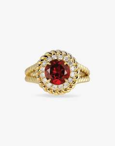 Garnet Grand Knots Ring