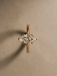 Rings: Marquise Solitaire in Yellow Gold