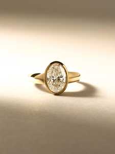 Oval Bezel Set Solitaire Design