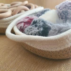 Cream & Jute Round Baskets