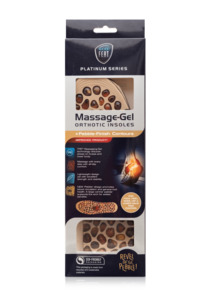 Platinum Series Massage-Gel Orthotic Insoles +Pebble-Finish Contours