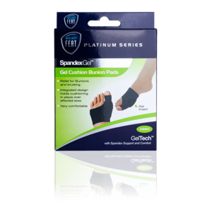 Platinum Series Spandex Gel Cushion Bunion Pads For Helping with Plantar Fasciitis