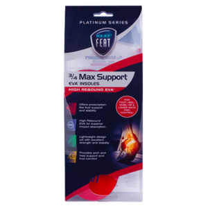 Platinum Series Maximum Foot Support 3/4 Insole