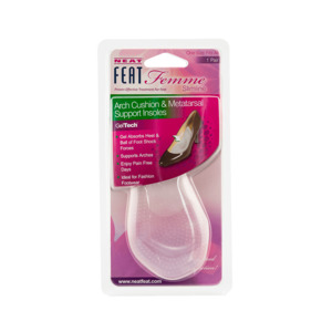 Femme Slimline Gel Arch Cushion & Metatarsal Insole Supporting Arch and Metatarsal