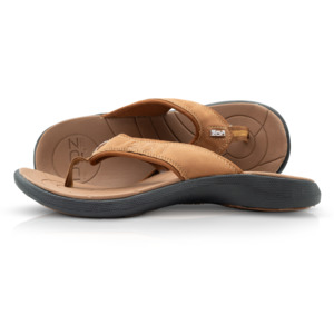 Neat Zori Cognac/Black Orthotic Sandals/Thongs Water Resistant & Comfortable (NZ)