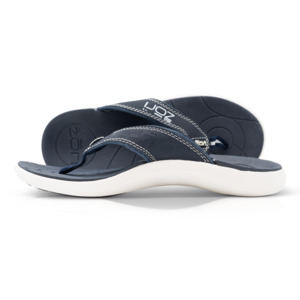 Further Markdown-Neat Zori Navy/White Orthotic Thong Water Resistant and Comfortable