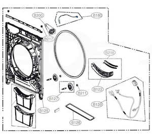 Dryer Inner Cover Assy Front - ACQ90043019