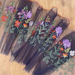 Embroidered Tulle ~ Wildflower (L+R)