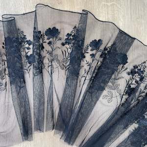 Embroidered Tulle ~ Midnight Garden (L+R)
