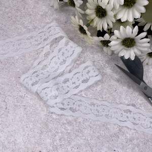 Stretch Lace - 30mm White