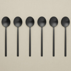 Tabletop: NEW Otto Dessert Spoon Set of 6 Vintage Black - Pre order for November