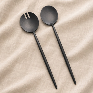 Tabletop: NEW Otto Salad Servers Vintage Black  - Pre order for November