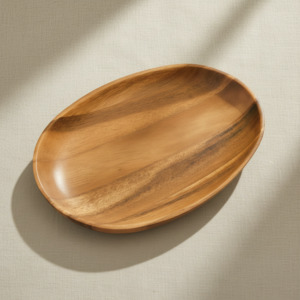 Tabletop: Oval Platter Natural Acacia