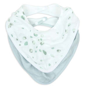 Little Bamboo Muslin Bib 2 Pack - Whisper