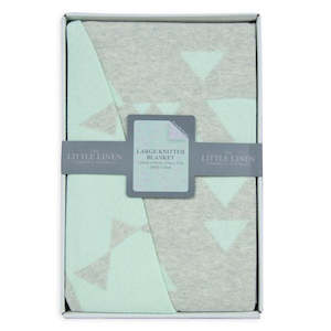 Little Linen Company: The Little Linen Company Cotton Cot Knit Blanket Sega