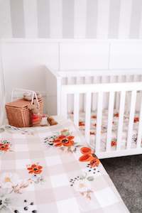 Saylor Mae Fitted Bassinet Sheet/Change Mat Cover-Scarlett