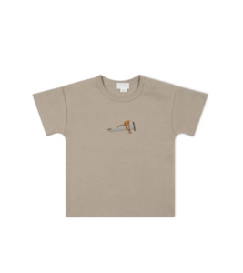 Fashion: Jamie Kay Pima Cotton Hunter Tee - Vintage Taupe Avion
