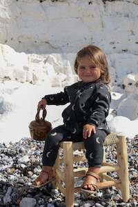 Organic Zoo Onesie- Charcoal Midnight