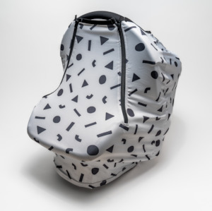 Nelly Boo Capsule Cover - All Seasons with Insect Net in Confetti White