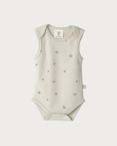 Babu Singlet Bodysuit - Sage Star