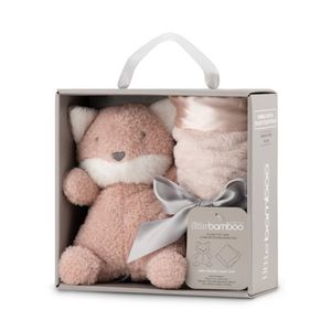 Little Linen Company: Little Bamboo Plush Toy & Comforter Set - Dusty Rose