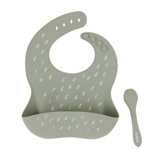Bibs: Silicone Bib with spoon