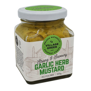Village Green Hand Crafted Mustards: Garlic Herb Mustard